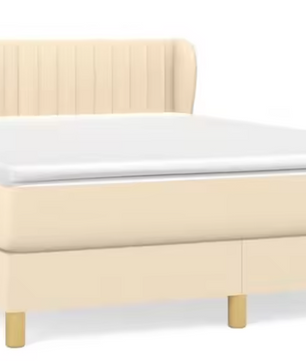 Crèmekleurig Boxspringbed 140x200 cm met Matras – Stijlvol en Comfortabel