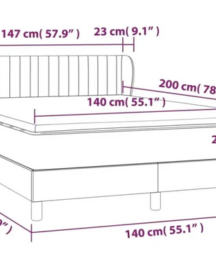 Crèmekleurig Boxspringbed 140x200 cm met Matras – Stijlvol en Comfortabel