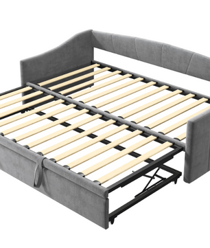 2-in-1 Sofa Bed – Uittrekbaar Bed, Velvet Stoffering, 90x200 cm