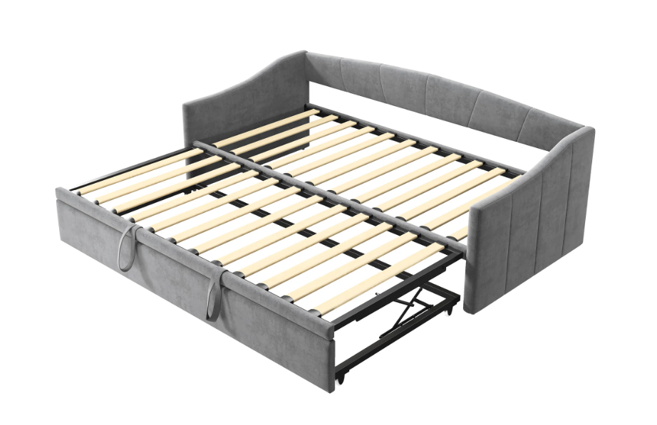 2-in-1 Sofa Bed – Uittrekbaar Bed, Velvet Stoffering, 90x200 cm