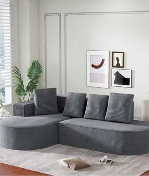 Modern Cloud L-Shaped Corner Sofa met Lounge Functie – 241 cm