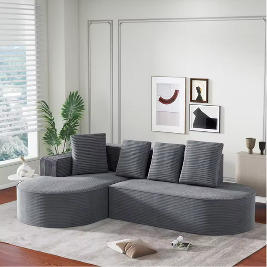 Modern Cloud L-Shaped Corner Sofa met Lounge Functie – 241 cm