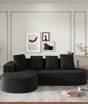 Modern Cloud L-Shaped Corner Sofa met Lounge Functie – 241 cm