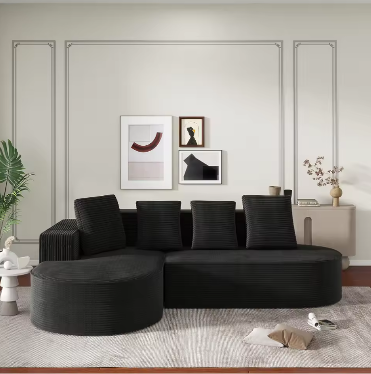 Modern Cloud L-Shaped Corner Sofa met Lounge Functie – 241 cm