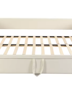 Pull-out Sofa Bed met Slatted Frame – 90/180 x 200 cm, Beige Velvet