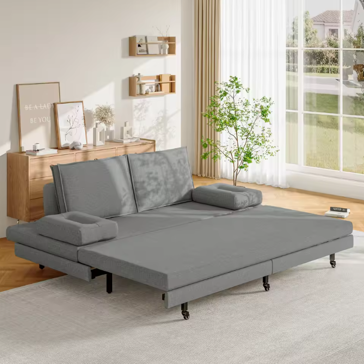 2-Zits Sofa Bed – 201 cm, Uittrekbaar van 90x200 cm naar 180x200 cm