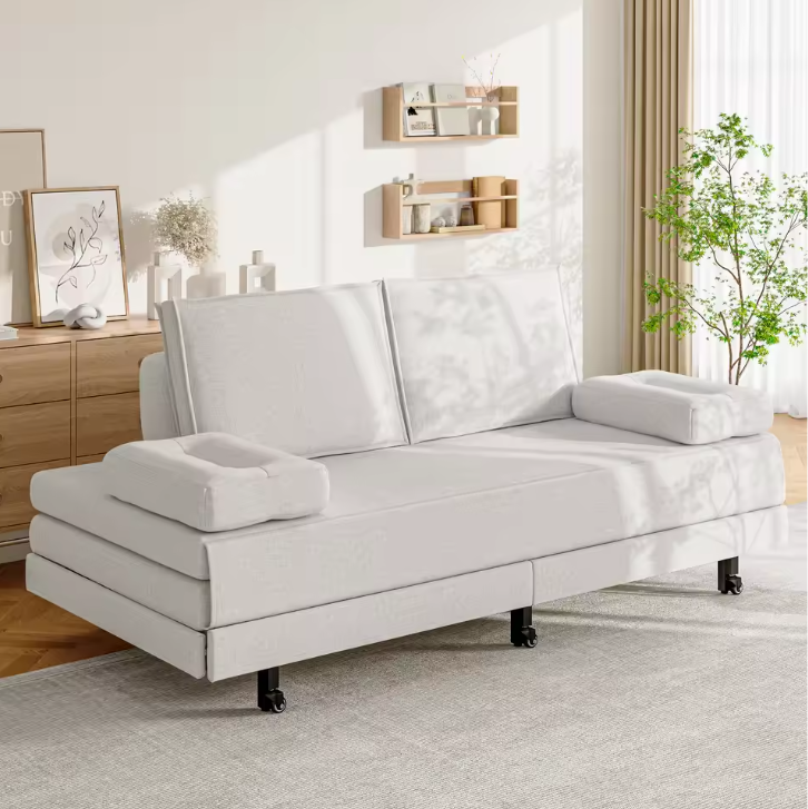 2-Zits Sofa Bed – 201 cm, Uittrekbaar van 90x200 cm naar 180x200 cm
