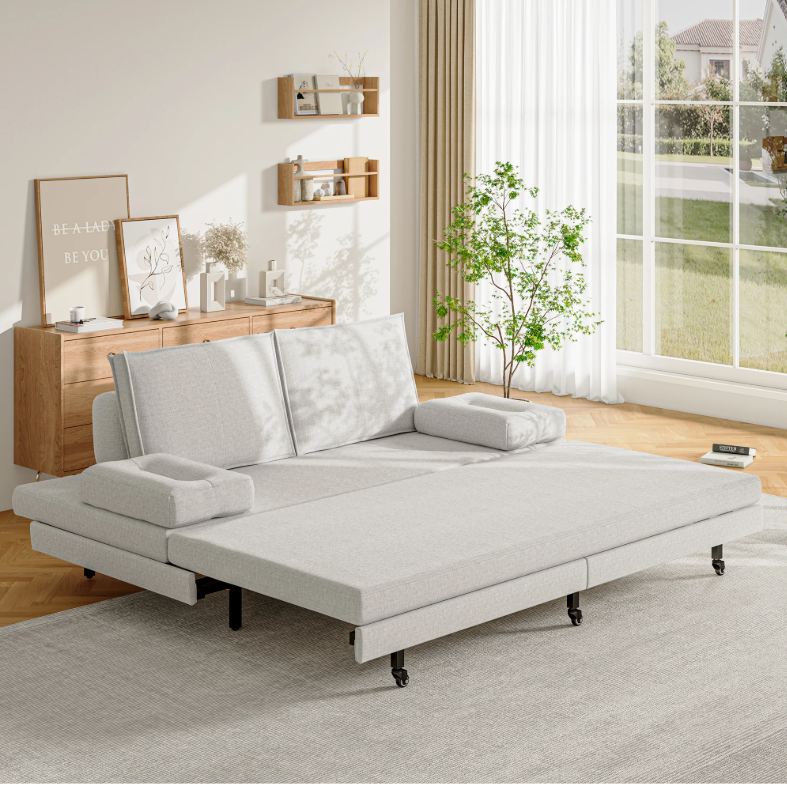 2-Zits Sofa Bed – 201 cm, Uittrekbaar van 90x200 cm naar 180x200 cm