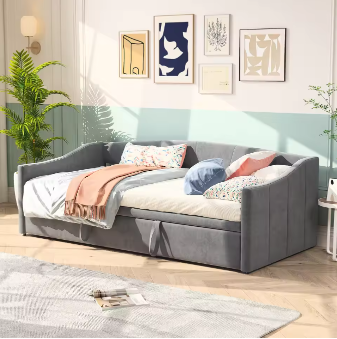 DAY Bed Sofa – Uittrekbaar van 90x200 cm naar 180x200 cm, Velvet