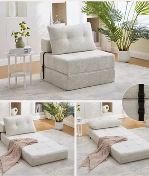 Opvouwbare Sofa Bed met Kussens – Multifunctioneel en Comfortabel