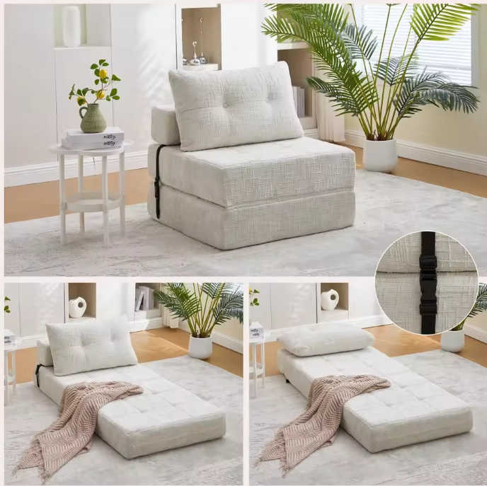 Opvouwbare Sofa Bed met Kussens – Multifunctioneel en Comfortabel
