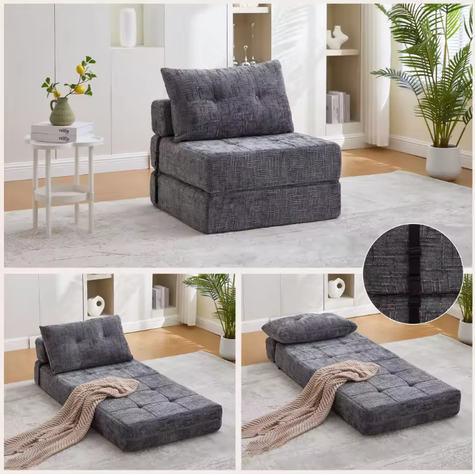 Opvouwbare Sofa Bed met Kussens – Multifunctioneel en Comfortabel