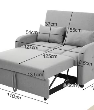 Multifunctionele Opvouwbare Sofa Bed – Verstelbare Rugleuning