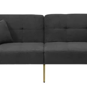 Verstelbare Multifunctionele Sofa Bed met Gouden Poten – Met Opbergvakken en Kussens