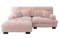 Cloud Corner Sofa – Chenille Double Sofa met Kussens en Ottoman