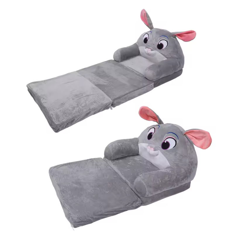 Vouwbare Kinderbank – Schattig Cartoon Sofa Bed voor Kinderen met Armleuningen