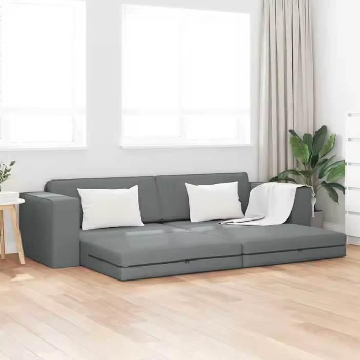 Cozy Grey 2-in-1 Sofa Bed – Versatile Space-Saving Design voor Woonkamer en Slaapkamer
