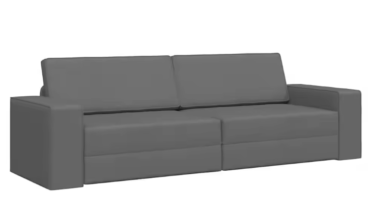 Cozy Grey 2-in-1 Sofa Bed – Versatile Space-Saving Design voor Woonkamer en Slaapkamer