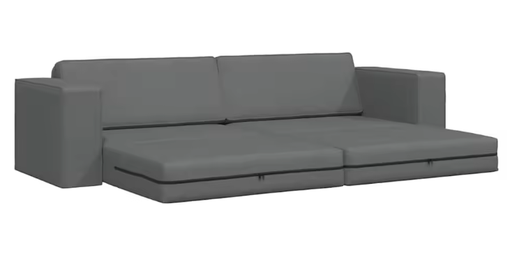 Cozy Grey 2-in-1 Sofa Bed – Versatile Space-Saving Design voor Woonkamer en Slaapkamer