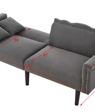 Extendable Sofa Bed – Skin-Friendly Velvet Fabric, Multifunctional Composable Bed