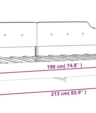 Cozy Light Grey Fabric Daybed 90x190 cm – Versatile Sofa Bed for Living Room en Bedroom