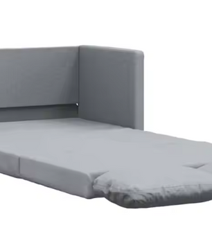 Light Gray Sofa Bed 112x174x55 cm – Modern Convertible Sleeper Couch for Living Room