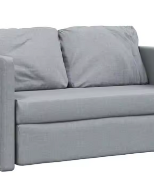 Light Gray Sofa Bed 112x174x55 cm – Modern Convertible Sleeper Couch for Living Room