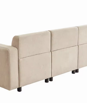 Moderne 3-Zits Sofa met Kussens – Comfortabele Chenille Bank voor Woonkamer