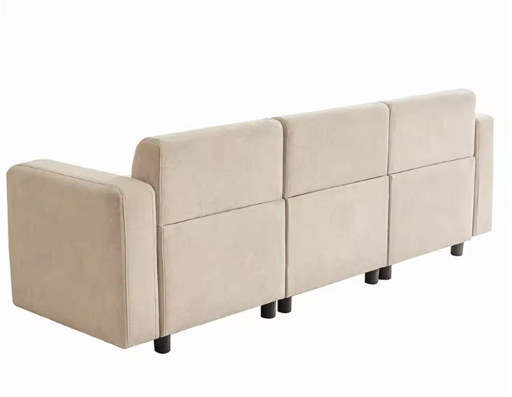 Moderne 3-Zits Sofa met Kussens – Comfortabele Chenille Bank voor Woonkamer
