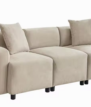 Moderne 3-Zits Sofa met Kussens – Comfortabele Chenille Bank voor Woonkamer
