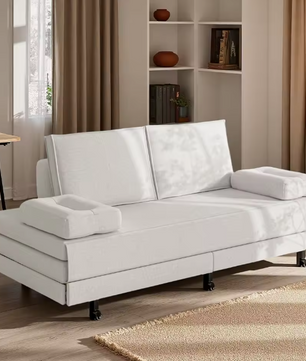 Vouwbare Sofa Bed 90x200 cm – Ruimtebesparend Linnen Dagbed met Uitklapfunctie