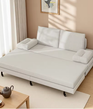 Vouwbare Sofa Bed 90x200 cm – Ruimtebesparend Linnen Dagbed met Uitklapfunctie