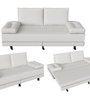Vouwbare Sofa Bed 90x200 cm – Ruimtebesparend Linnen Dagbed met Uitklapfunctie