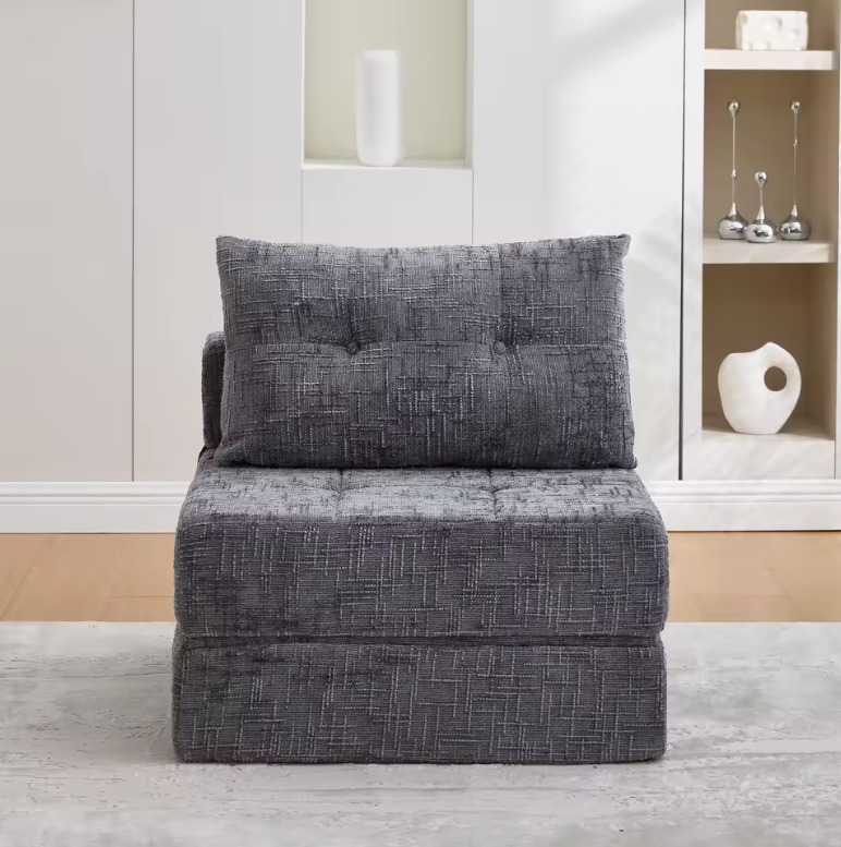 Opvouwbare Slaapbank – Draagbare Sofa Bed met Rugleuning en Kussens