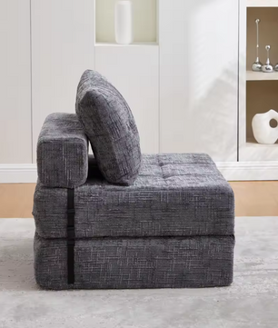 Opvouwbare Slaapbank – Draagbare Sofa Bed met Rugleuning en Kussens