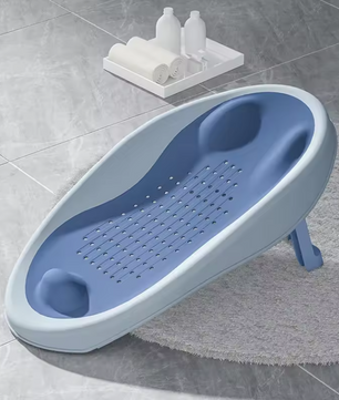 Opvouwbaar Baby Badzitje – Antislip Douchenet met Ergonomische Rugleuning
