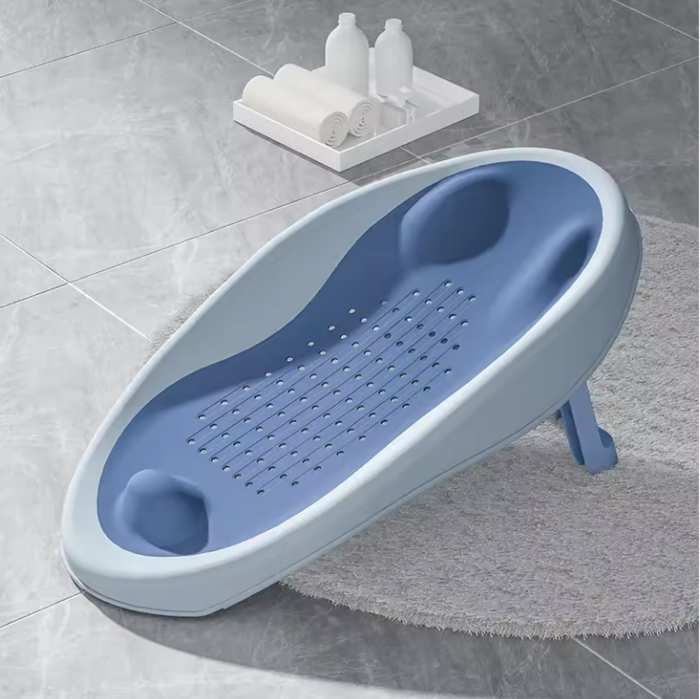 Opvouwbaar Baby Badzitje – Antislip Douchenet met Ergonomische Rugleuning