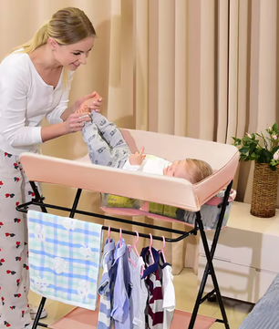 Verstelbare Baby Aankleedtafel – Ergonomisch, Opvouwbaar en met Grote Opbergruimte