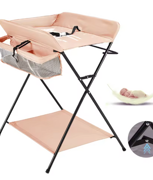 Verstelbare Baby Aankleedtafel – Ergonomisch, Opvouwbaar en met Grote Opbergruimte