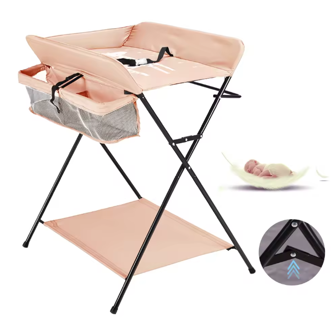 Verstelbare Baby Aankleedtafel – Ergonomisch, Opvouwbaar en met Grote Opbergruimte
