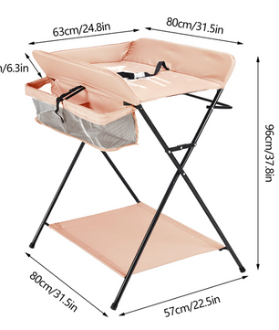 Verstelbare Baby Aankleedtafel – Ergonomisch, Opvouwbaar en met Grote Opbergruimte