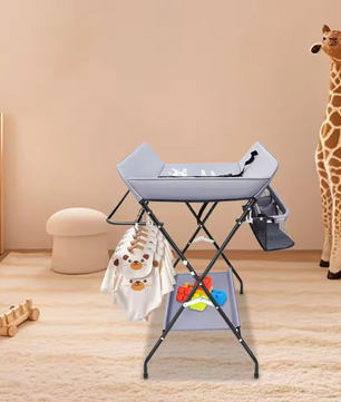Opvouwbare Baby Aankleedtafel met Opbergruimte – Veilig, Ergonomisch en Ruimtebesparend