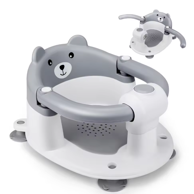 Baby Badstoeltje met Zuignappen – Opvouwbaar, Veilig en Ergonomisch voor Bad en Douche