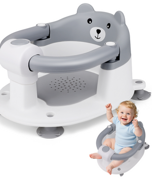 Baby Badstoeltje met Zuignappen – Opvouwbaar, Veilig en Ergonomisch voor Bad en Douche