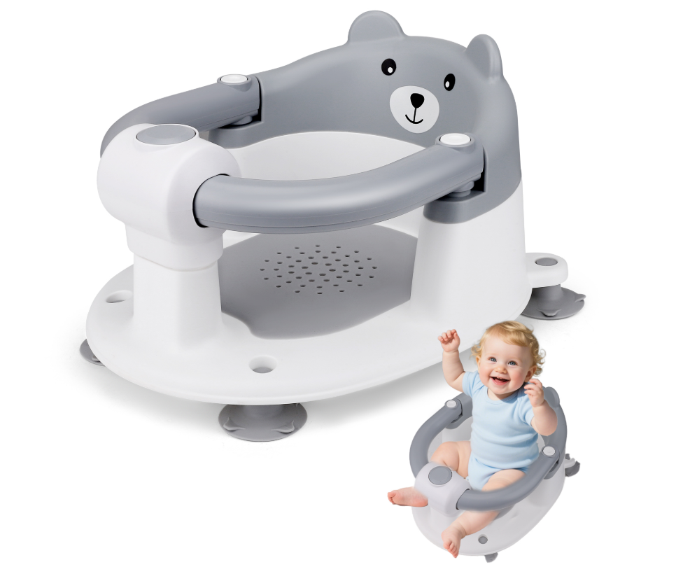 Baby Badstoeltje met Zuignappen – Opvouwbaar, Veilig en Ergonomisch voor Bad en Douche