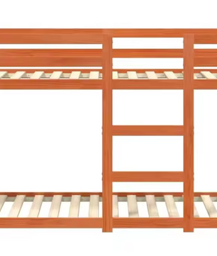 Stapelbed 90 × 190 cm  Massief Grenenhouten Kinderbed, Ruimtebesparend Ontwerp