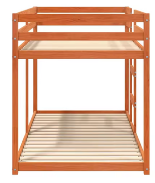 Stapelbed 90 × 190 cm  Massief Grenenhouten Kinderbed, Ruimtebesparend Ontwerp