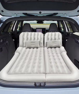 Universeel Opblaasbaar Auto Luchtbed 174 × 126 cm – Opvouwbare Matras met Pomp en Kussens