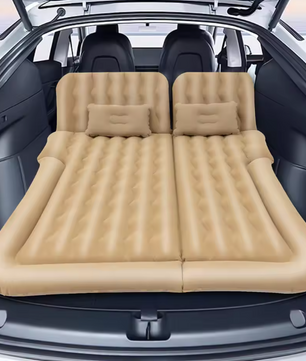 Universeel Opblaasbaar Auto Luchtbed 174 × 126 cm – Opvouwbare Matras met Pomp en Kussens