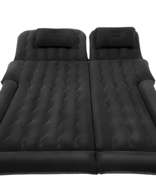 Universeel Opblaasbaar Auto Luchtbed 174 × 126 cm – Opvouwbare Matras met Pomp en Kussens